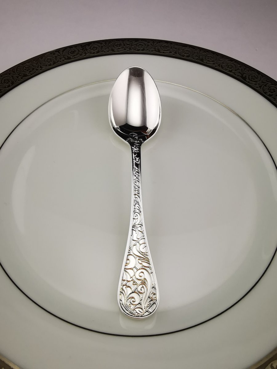 Christofle "jardin d' Eden" - 1 Teaspoon 13.5 Cm - Silver-plated Metal - (several Available)-photo-2