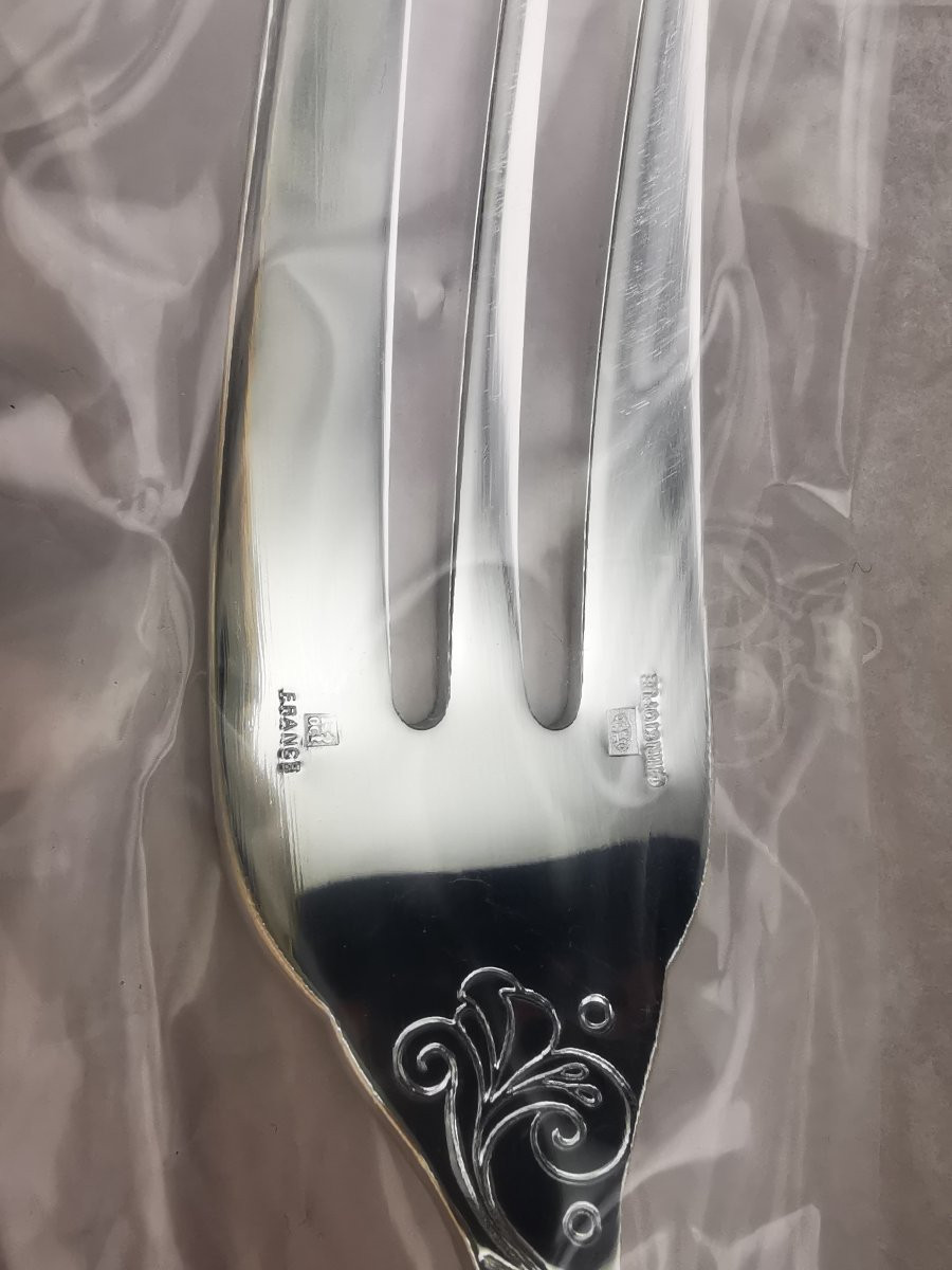 Christofle "jardin d' Eden" - 1 Serving Set (2 Pieces) - Silver Plated(new) (several Available)-photo-3