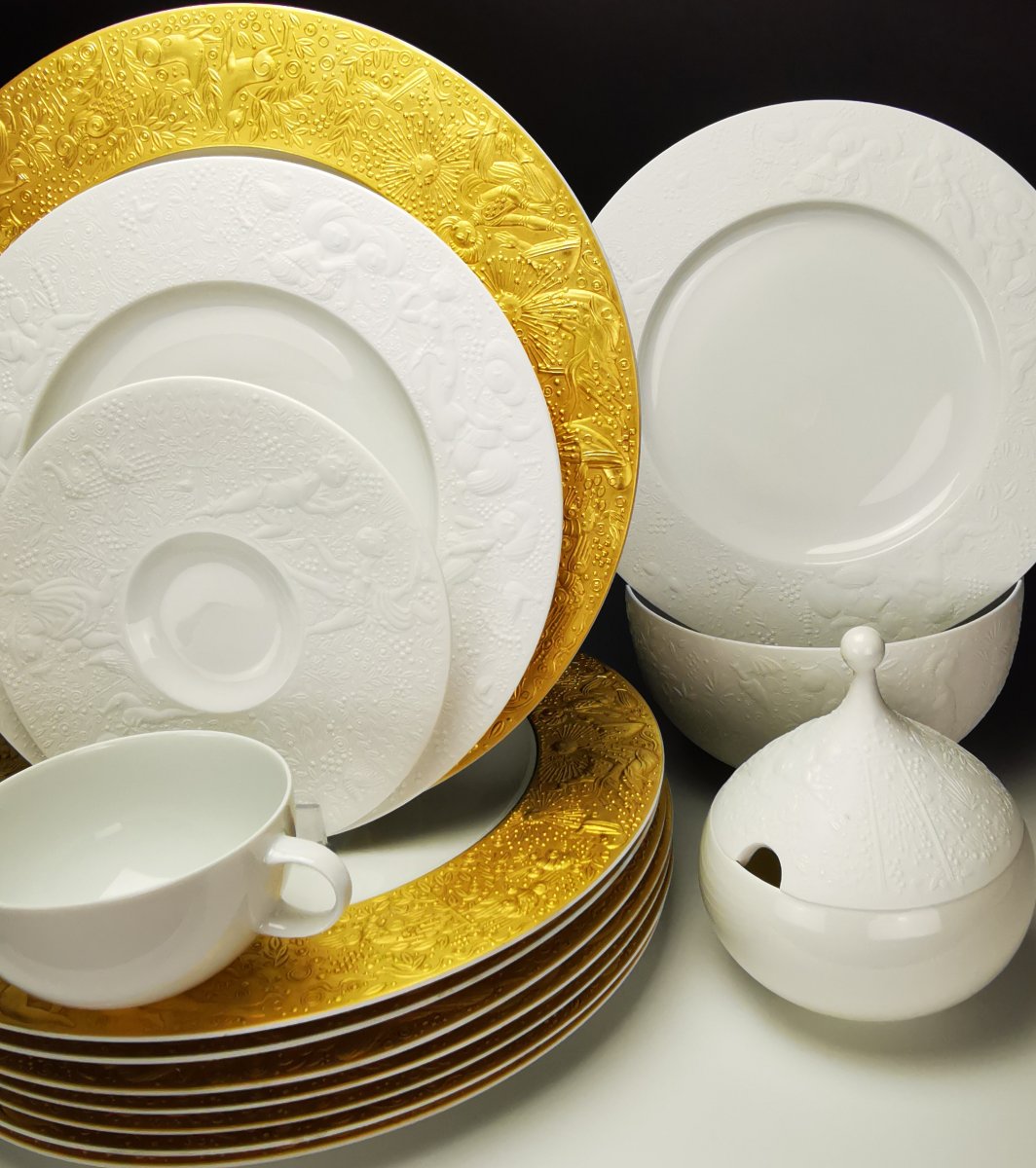 Rosenthal "La Flûte Enchantée" (Zauberflöte) par Bjørn Wiinblad, service 8 pers.-photo-4