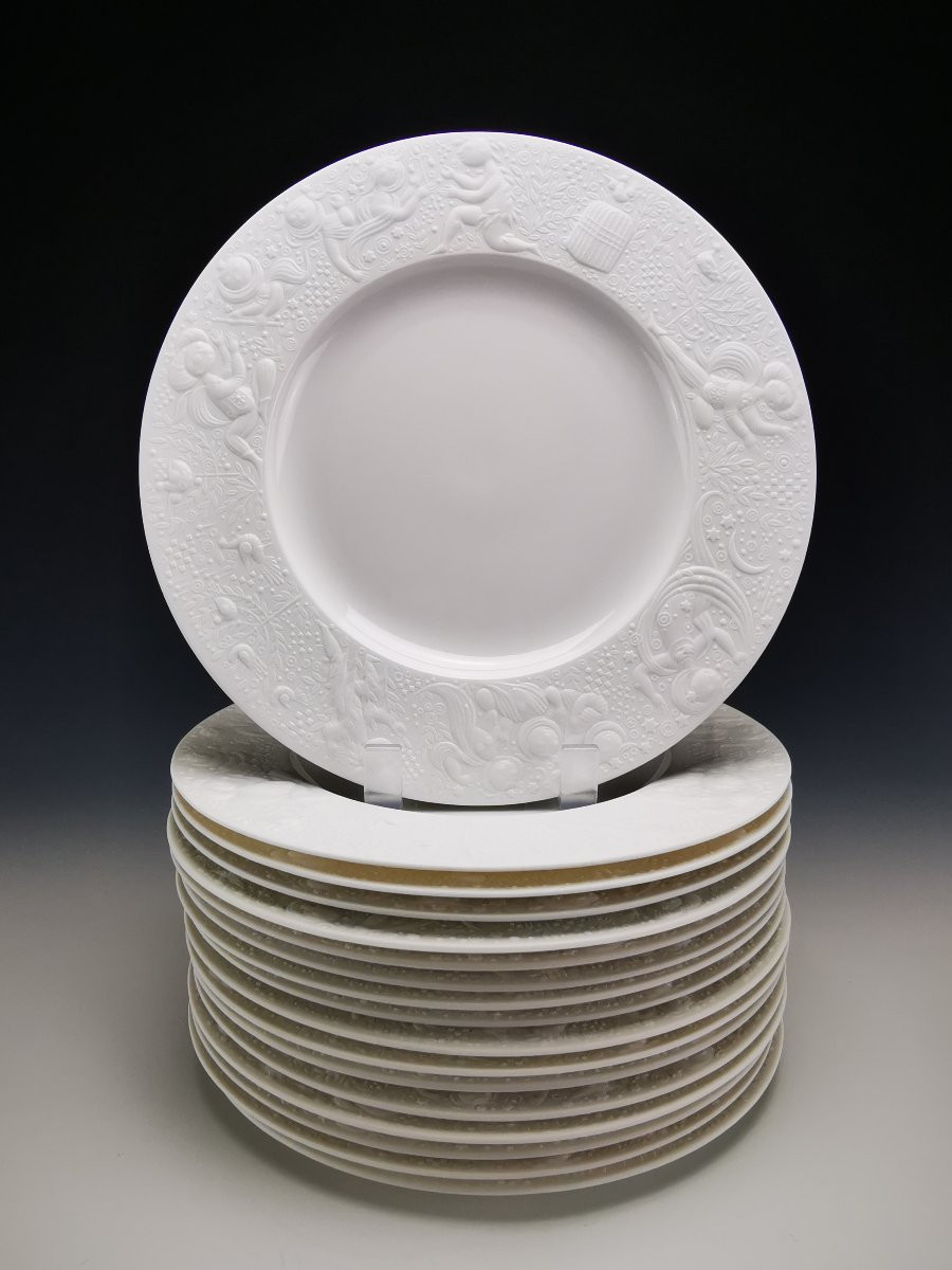 Rosenthal "La Flûte Enchantée" (Zauberflöte) par Bjørn Wiinblad, service 8 pers.-photo-3