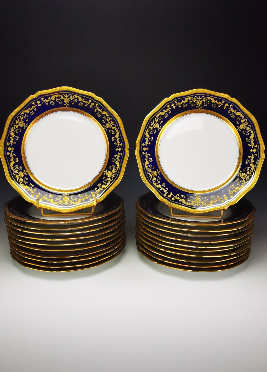 Raynaud - Limoges "grand Siècle" - 1 Dessert Plate ∅ 22.5 Cm - Oven Blue