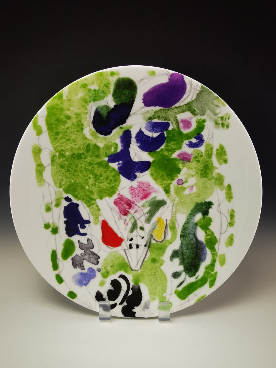 Marc Chagal pour BERNARDAUD - Les Vitraux d'Hadassah 1962 - 1 Assiette de table-photo-5