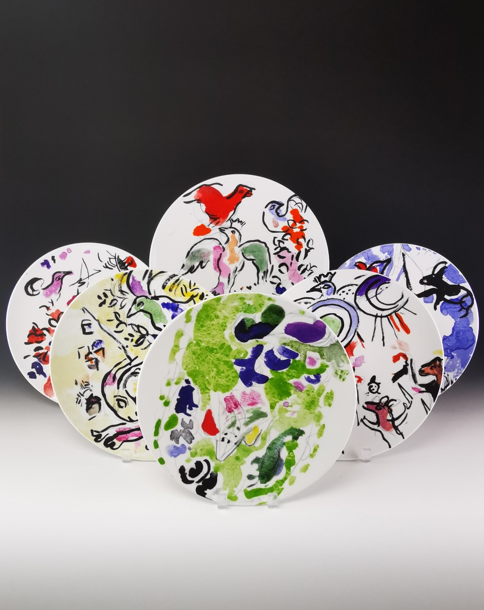 Marc Chagal pour BERNARDAUD - Les Vitraux d'Hadassah 1962 - 1 Assiette de table