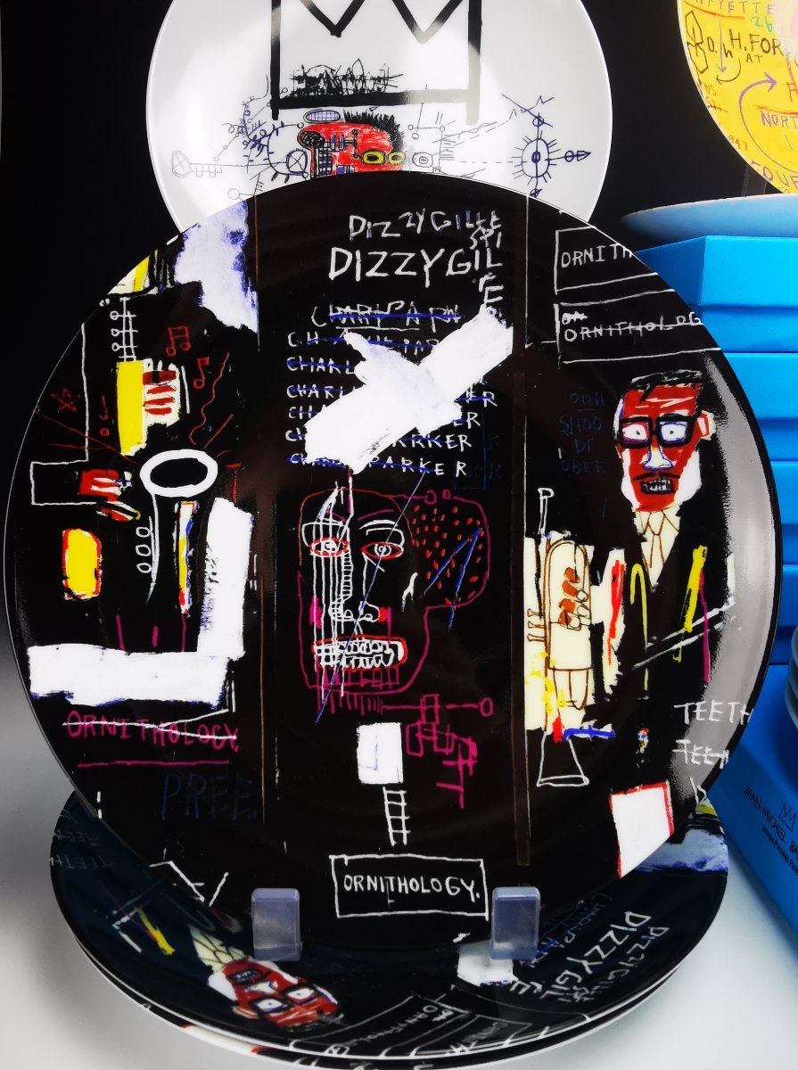 Jean Michel Basquiat By Ligne Blanche - Plate ø 21 Cm - Choice Of Models-photo-2