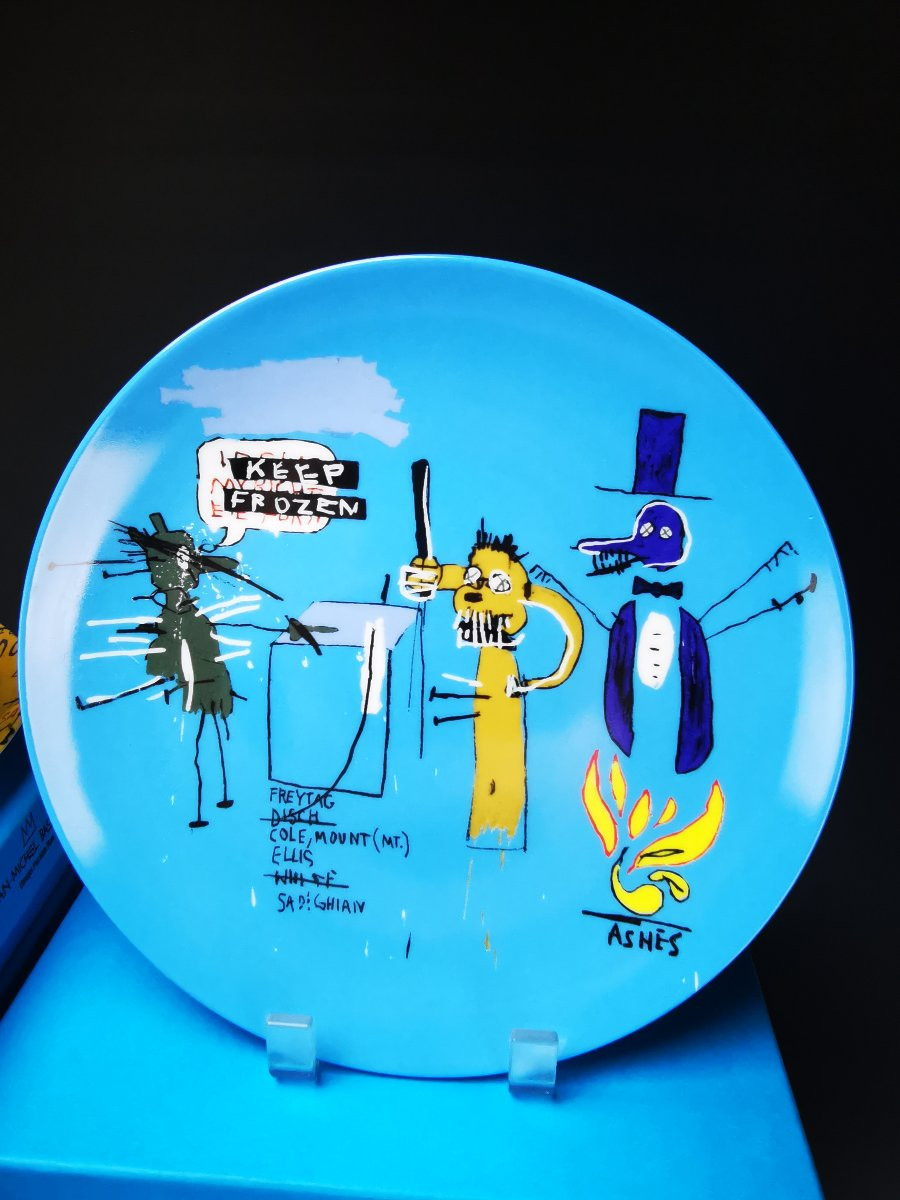 Jean Michel Basquiat By Ligne Blanche - Plate ø 21 Cm - Choice Of Models-photo-2