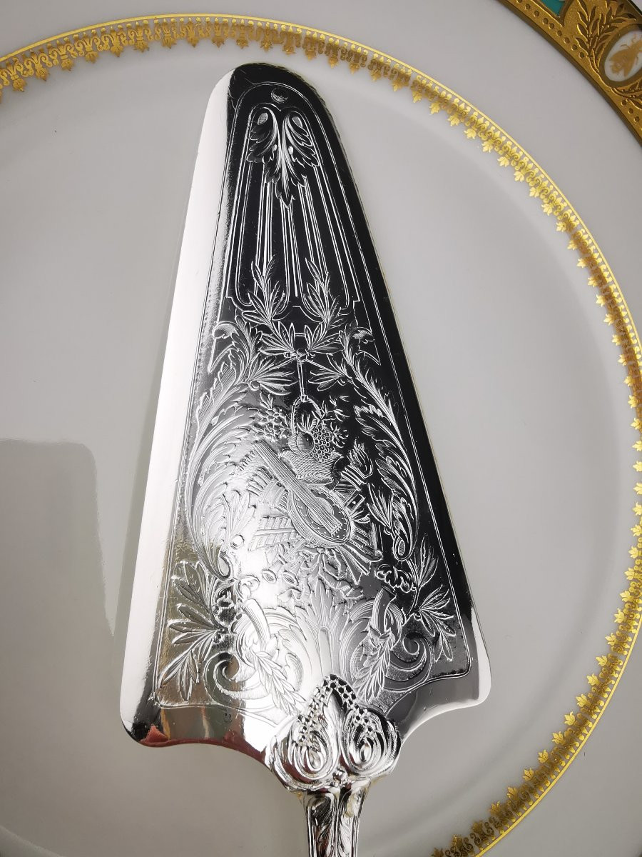 ODIOT - "Louveciennes" - Ménagère à dessert en Argent Massif - 10 pers (54 pcs) -photo-6