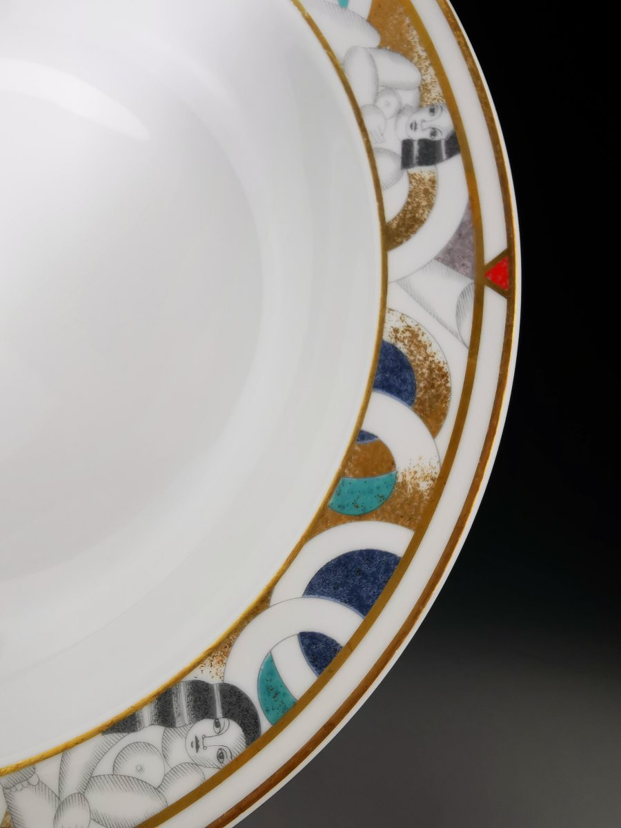 BERNARDAUD LIMOGES – 1 grand plat rond creux modèle “PARIS” - Ø 28,5 cm-photo-3