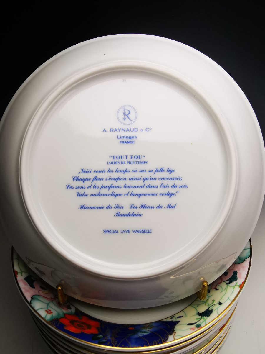 Raynaud "tout Fou" Spring Garden - 1 Bowl Plate ∅ 19.5 Cm-photo-4