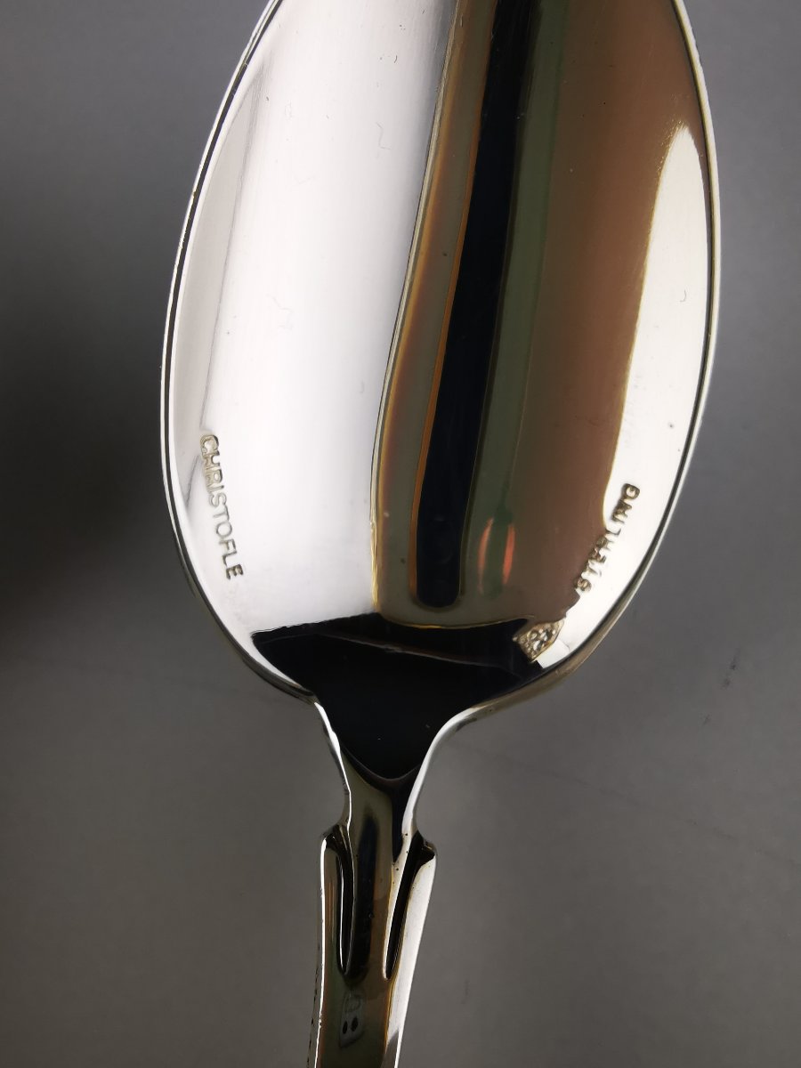 Christofle & Cardeilhac "Renaissance" - Paire De Cuillères À Thé- argent 925-photo-3
