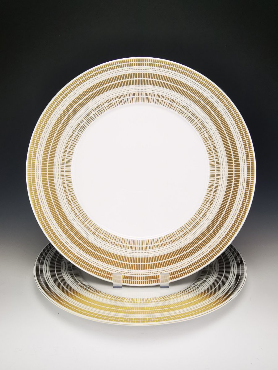 Bernardaud "Canisse" - 2 Assiettes de présentation / Plats ∅ 30,5 cm