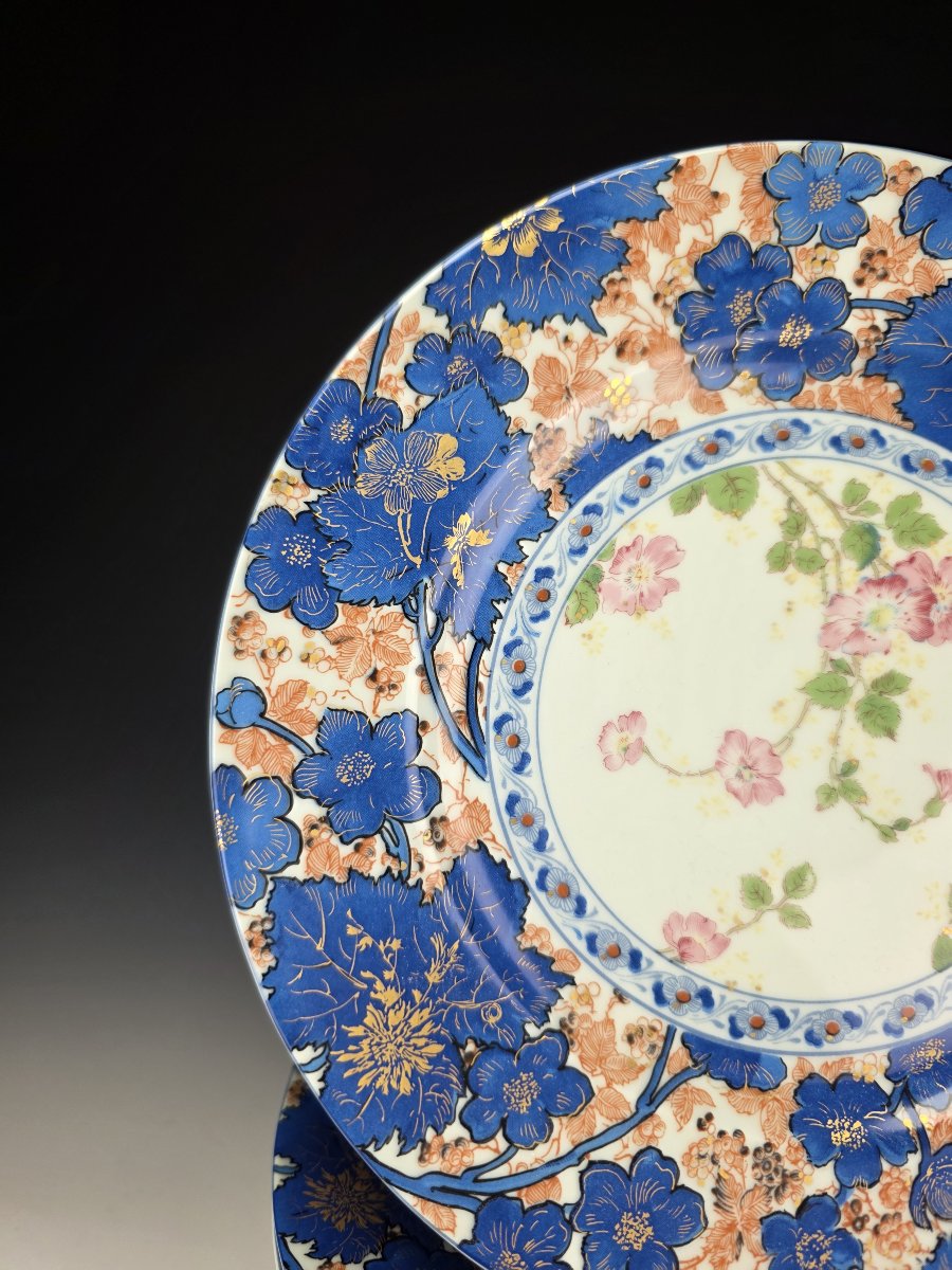 Haviland - Limoges - "dammouse" - 12 Dessert Plates, ∅ 21.5 Cm-photo-2