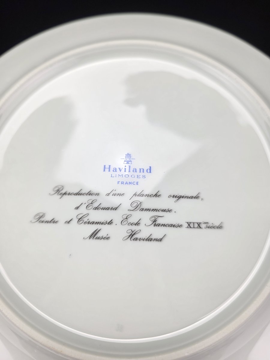 Haviland - Limoges - "dammouse" - 12 Dessert Plates, ∅ 21.5 Cm-photo-1