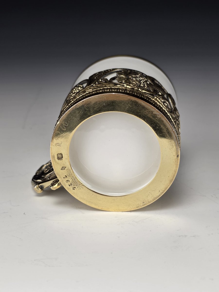 Odiot – Porcelain Cup With Vermeil Mount, Minerve Silver, 1st Title – 19th Century-photo-2