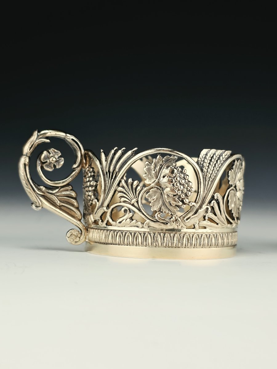 Odiot – Porcelain Cup With Vermeil Mount, Minerve Silver, 1st Title – 19th Century-photo-7