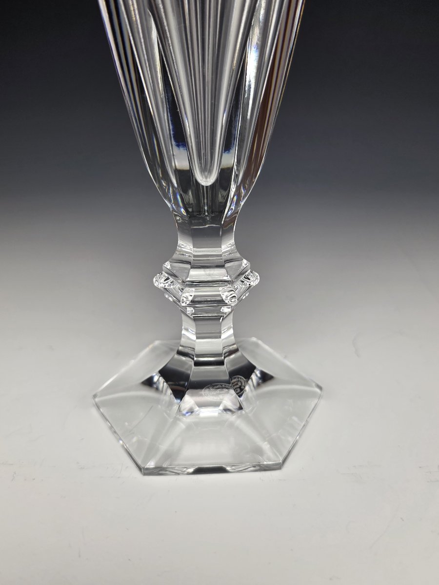 Baccarat - Harcourt 1841 - 12 Flûtes à Champagne - Cristal - Etat Neuf-photo-3