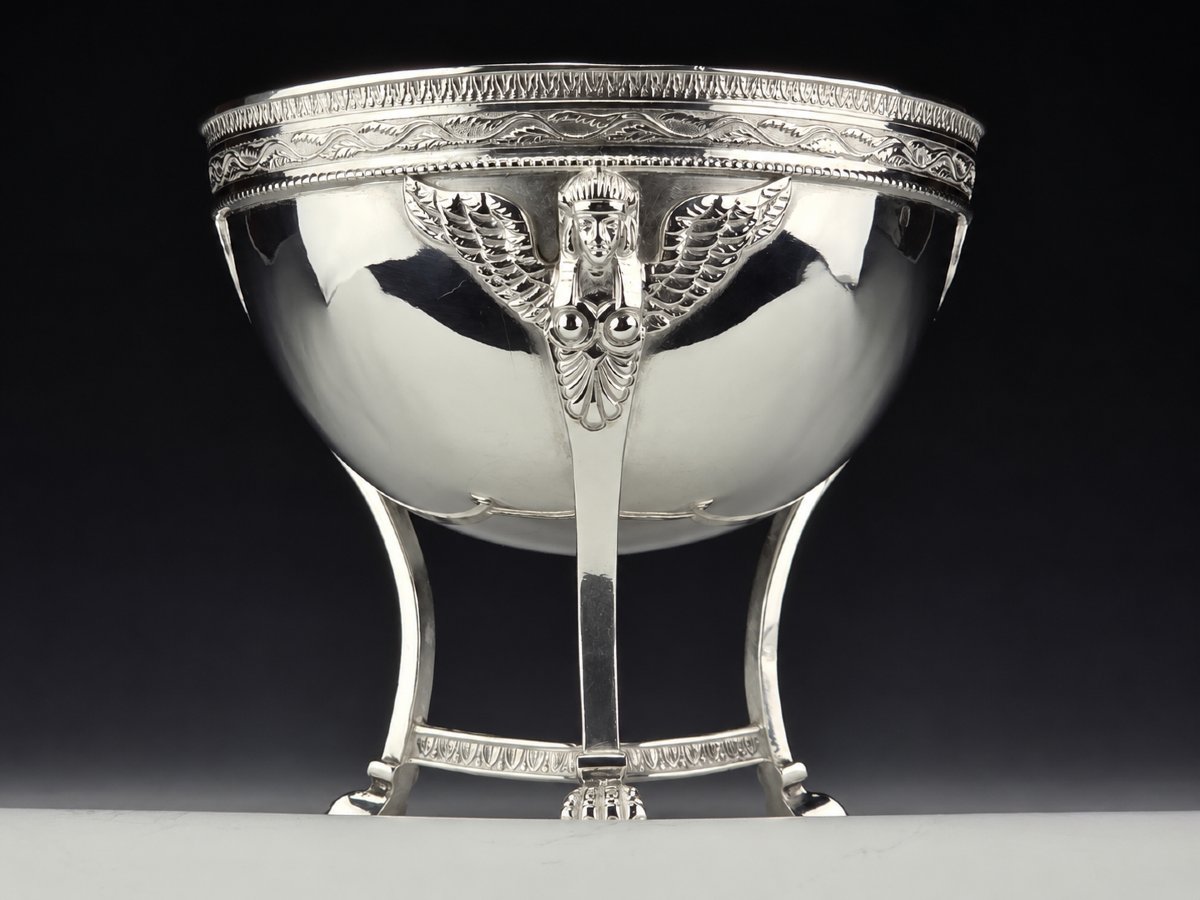 PUIFORCAT - Coupe tripode aux sphinges – Argent Minerve-photo-2