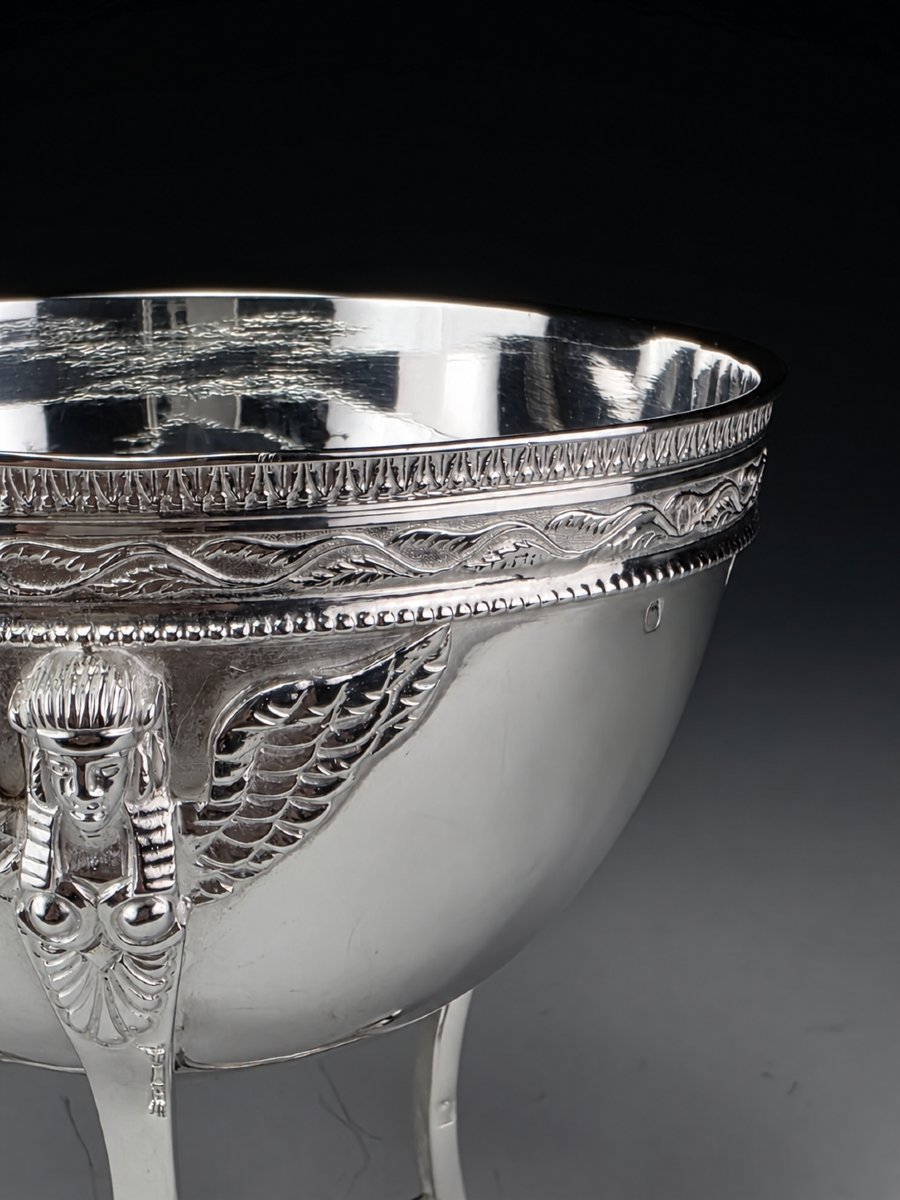 PUIFORCAT - Coupe tripode aux sphinges – Argent Minerve-photo-5