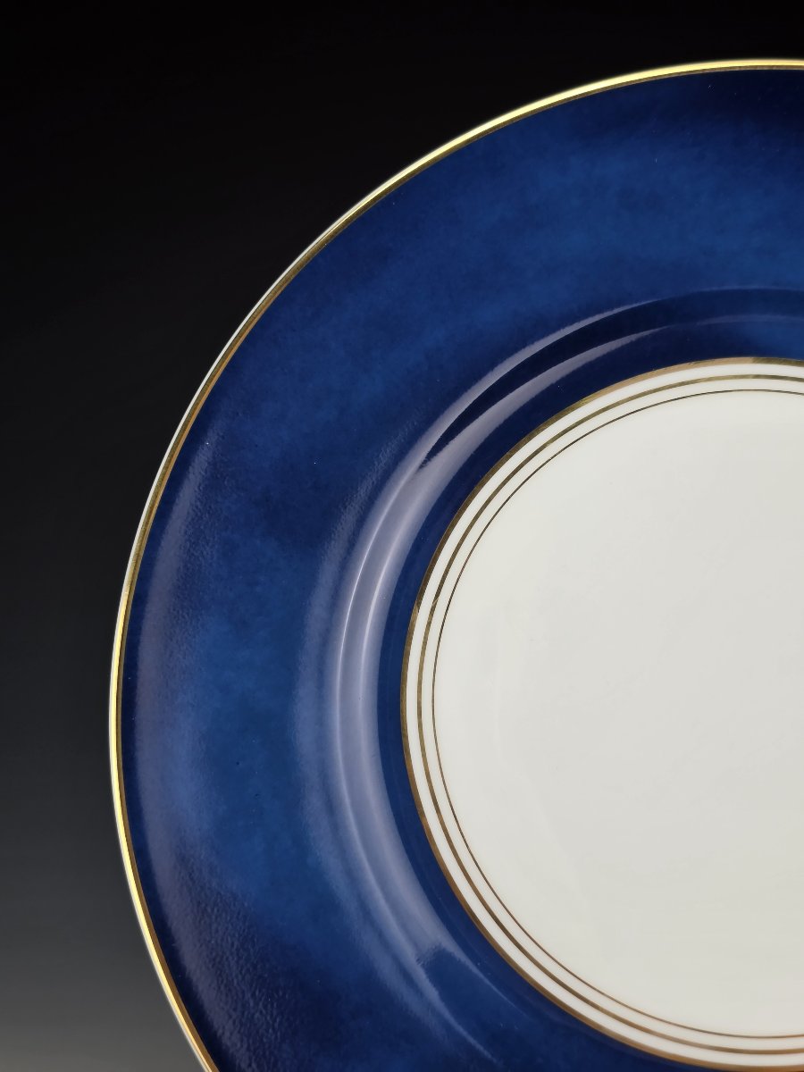 RAYNAUD "Cristobal" Marine - 6 assiettes de table N°3 - Alberto Pinto - 27 cm-photo-2