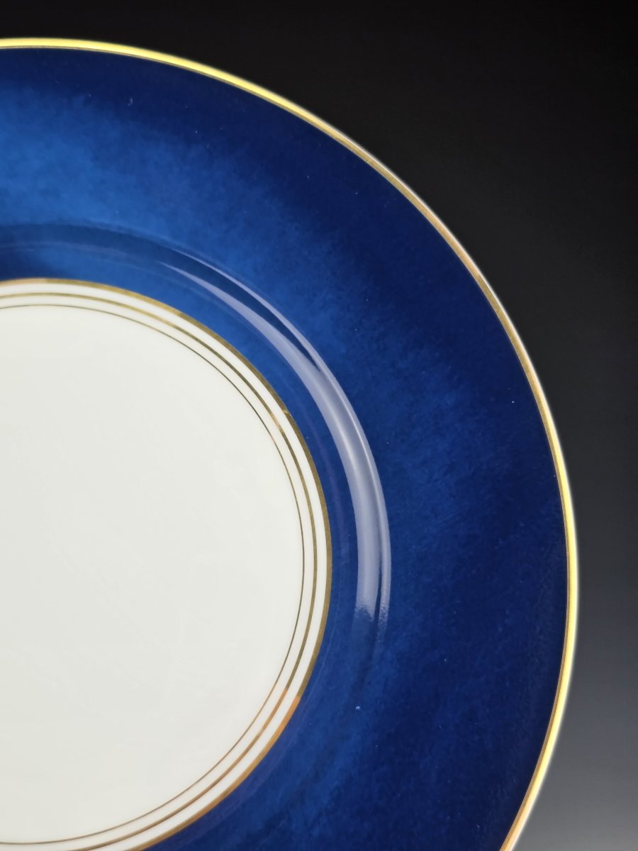 RAYNAUD "Cristobal" Marine - 6 assiettes de table N°3 - Alberto Pinto - 27 cm-photo-3