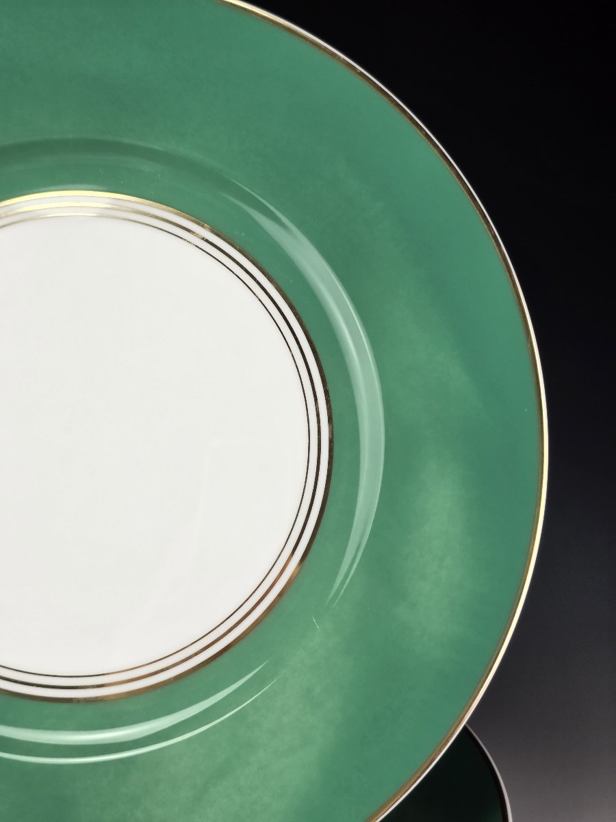 Raynaud "cristobal" Emerald - 6 Dinner Plates No. 3 - Alberto Pinto - 27 Cm-photo-2