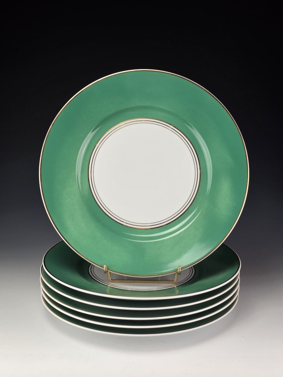 Raynaud "cristobal" Emerald - 6 Dinner Plates No. 3 - Alberto Pinto - 27 Cm