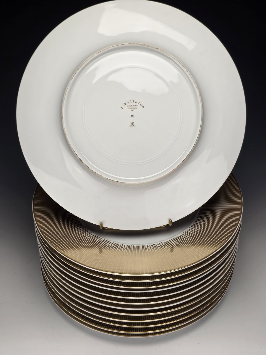 Bernardaud "Sol" - 12 Assiettes de présentation ∅ 30,5 cm-photo-3