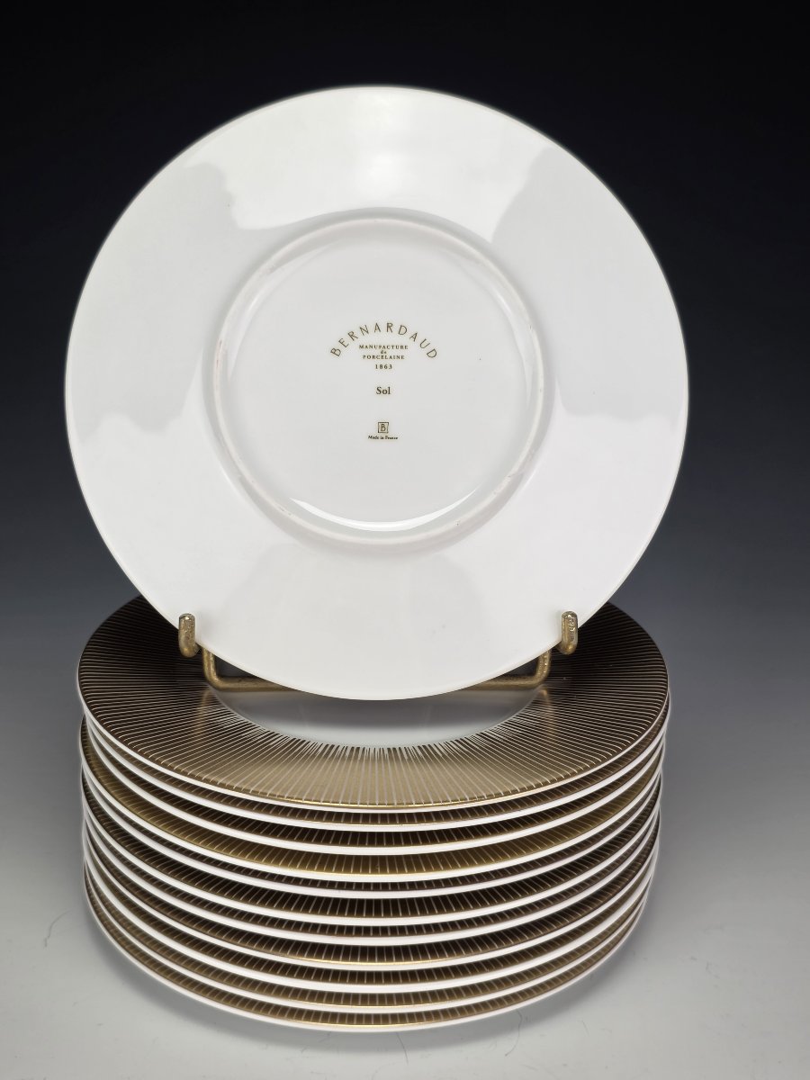 Bernardaud "sol" - 12 Bread Plates, ∅ 16 Cm-photo-1