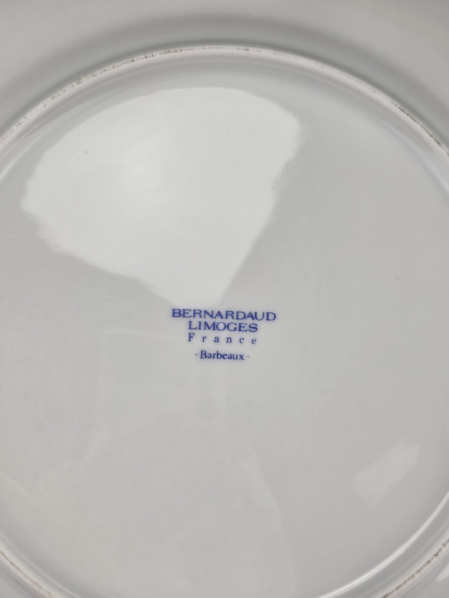 Bernardaud "barbeaux" - 12 Dessert Plates, ∅ 21.5 Cm-photo-1