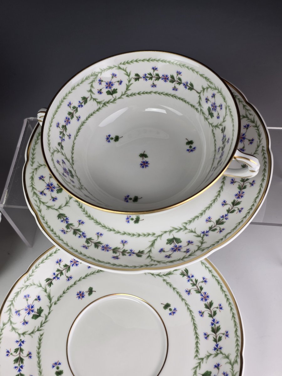 Bernardaud "Barbeaux" - 6 Bols à Bouillon et soucoupes-photo-4