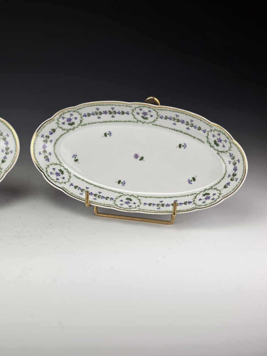 Bernardaud "barbeaux" - Pair Of Serving Bowls, 24 Cm L-photo-3