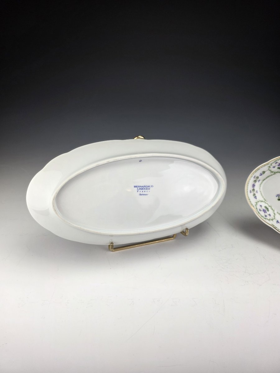 Bernardaud "barbeaux" - Pair Of Serving Bowls, 24 Cm L-photo-1