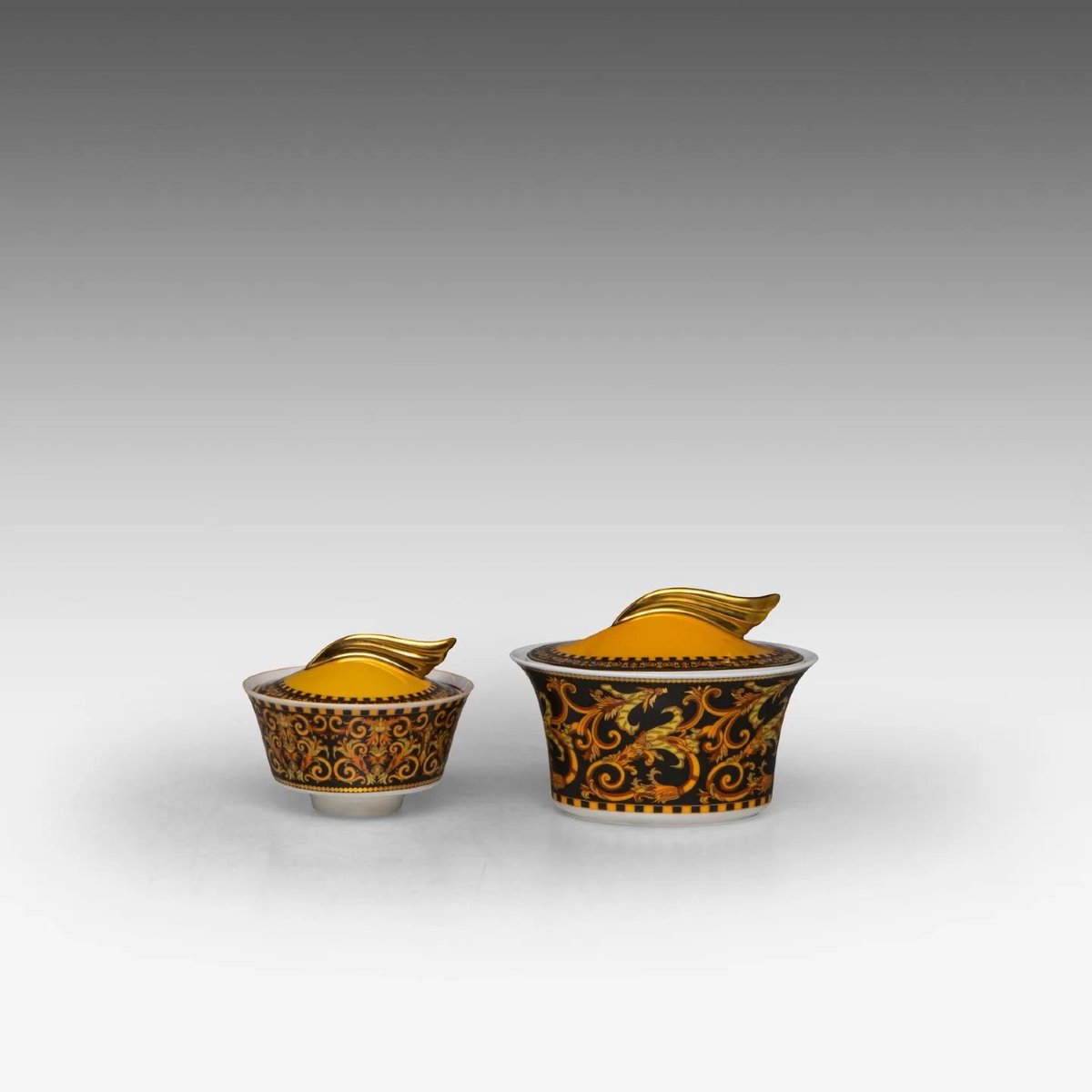 Versace X Rosenthal "barocco" Ikarus Collection 70-piece Tableware Set, Like-new Condition-photo-3