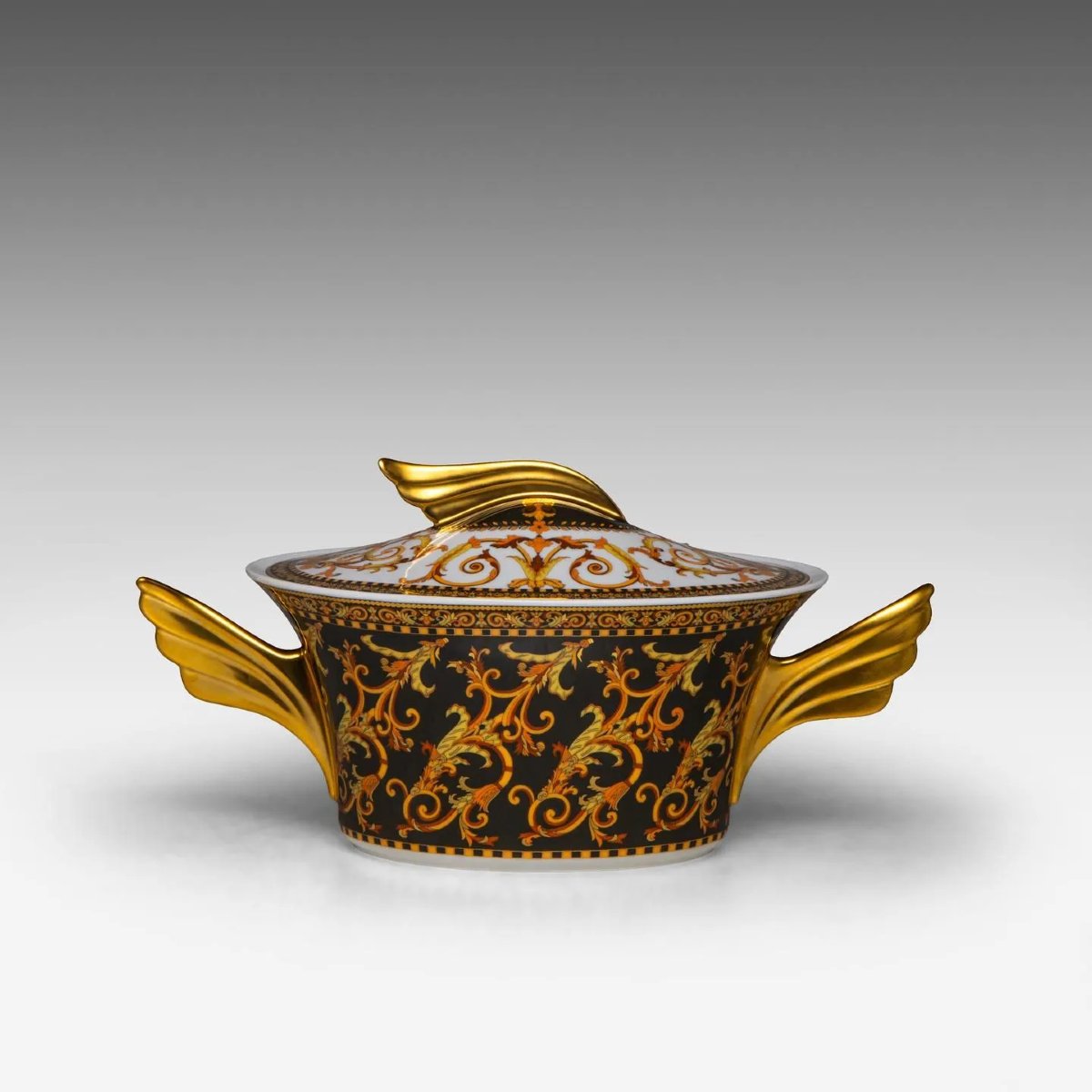 Versace X Rosenthal "barocco" Ikarus Collection 70-piece Tableware Set, Like-new Condition-photo-4
