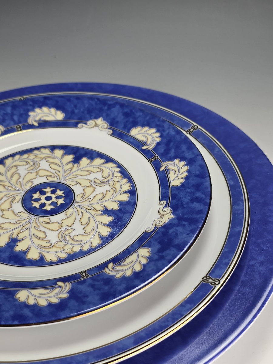 CHRISTOFLE "Océana Bleu" - Service de Table 20 pcs Porcelaine - Neuf - Boîtes-photo-4