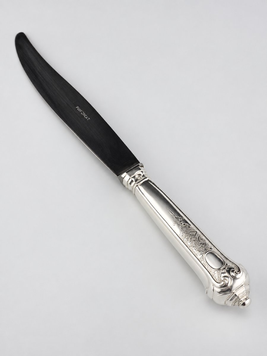 PUIFORCAT "Élysée" - Couteau de Table - Argent 950‰ - 26 cm - 132 g-photo-2