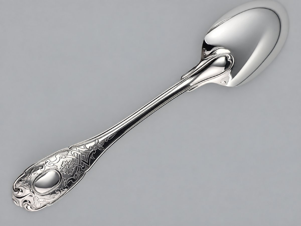 PUIFORCAT "Élysée" - Cuillère de Table - Argent Massif - 950‰ - 21 cm - 95 g-photo-3