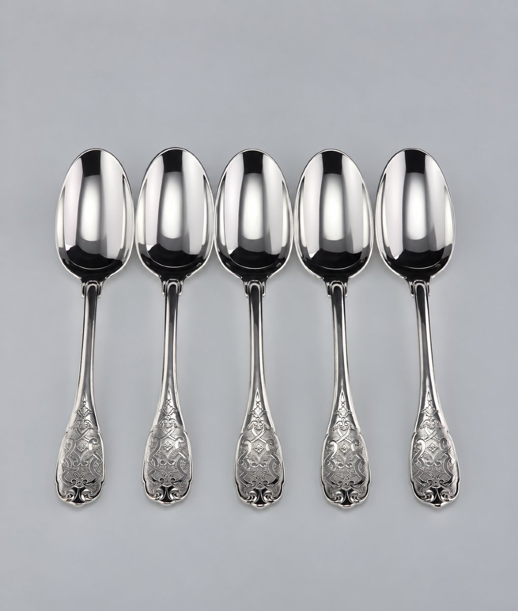 PUIFORCAT "Élysée" - Cuillère de Table - Argent Massif - 950‰ - 21 cm - 95 g