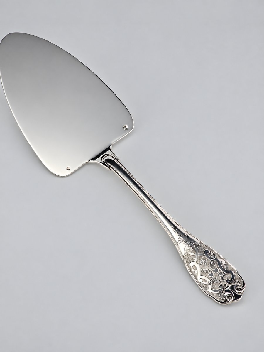 Puiforcat "élysée" - Pie Server - Solid Silver - 950‰ - 24.5 Cm - 162 G-photo-2