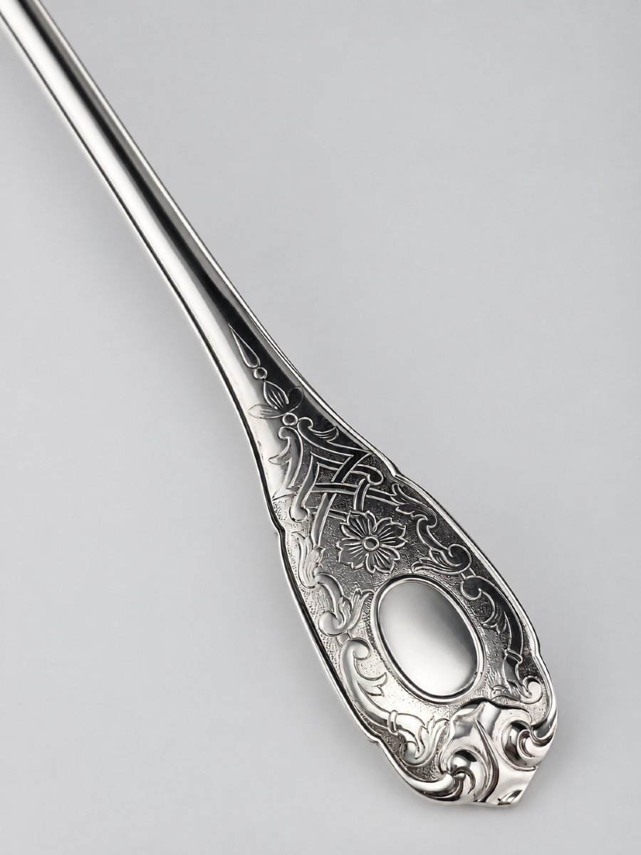 PUIFORCAT "Élysée" - Pelle à Riz - Argent Massif - 950‰ - 26 cm - 128 g-photo-4
