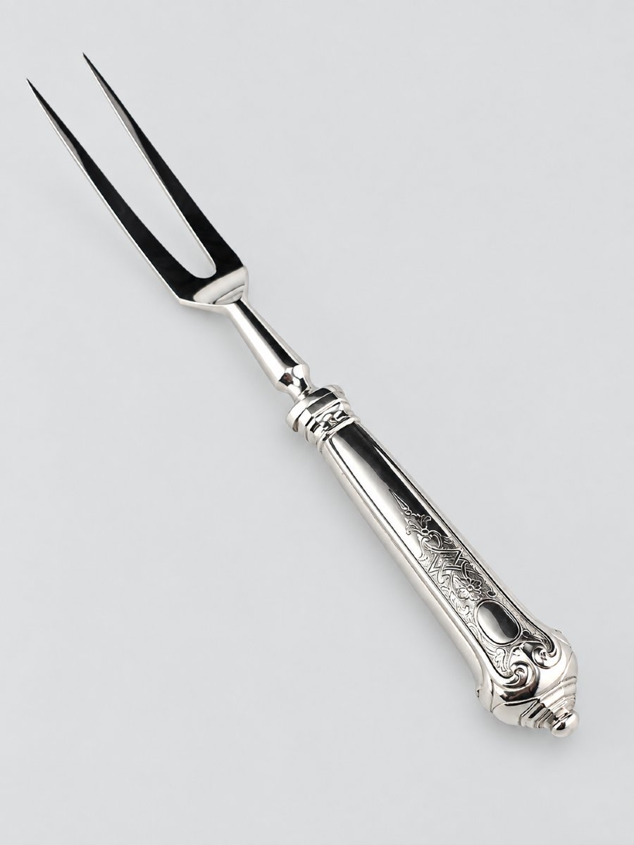 PUIFORCAT "Élysée" - Fourchette à Gibier - Argent Massif - 950‰ - 24,5 cm - 157 g