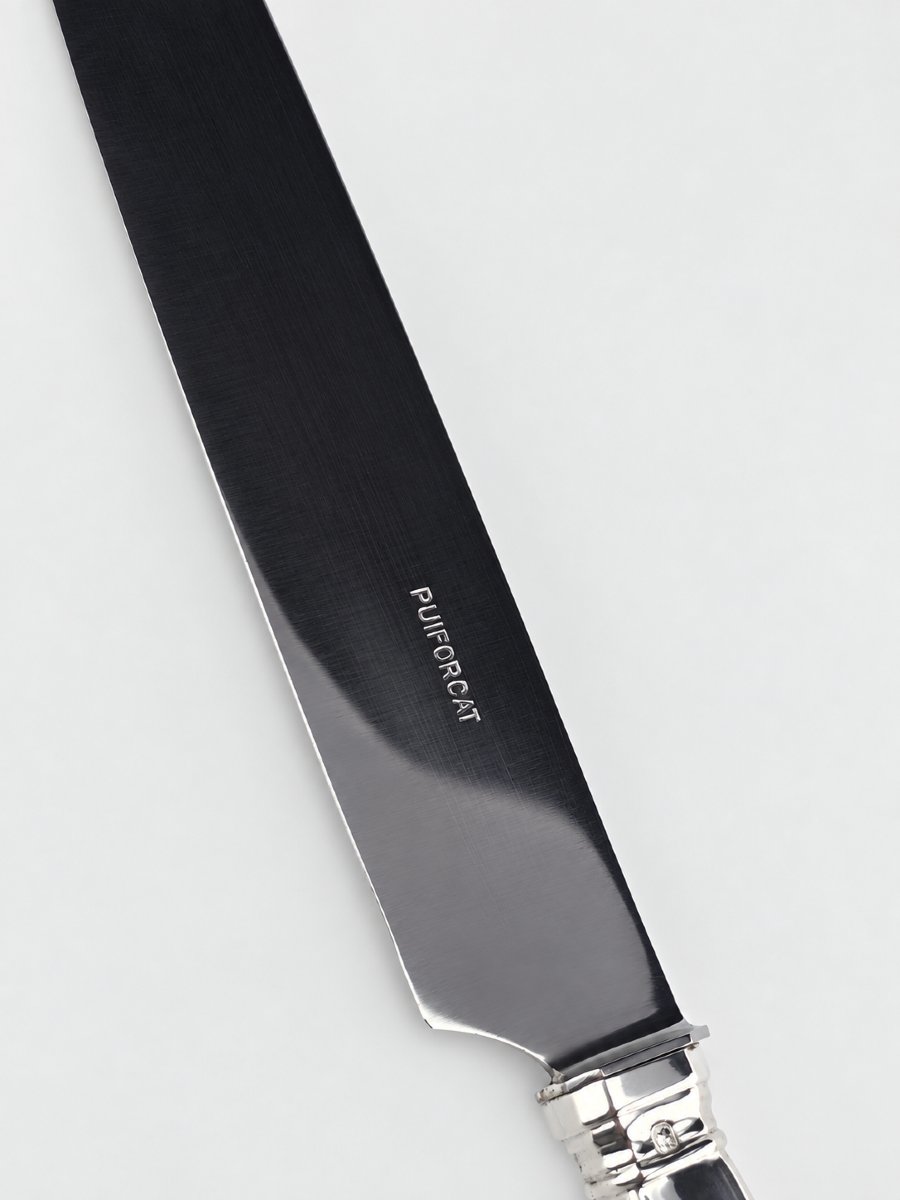 Puiforcat "élysée" - Game Knife - 950‰ Silver - 27 Cm - 147 G-photo-3