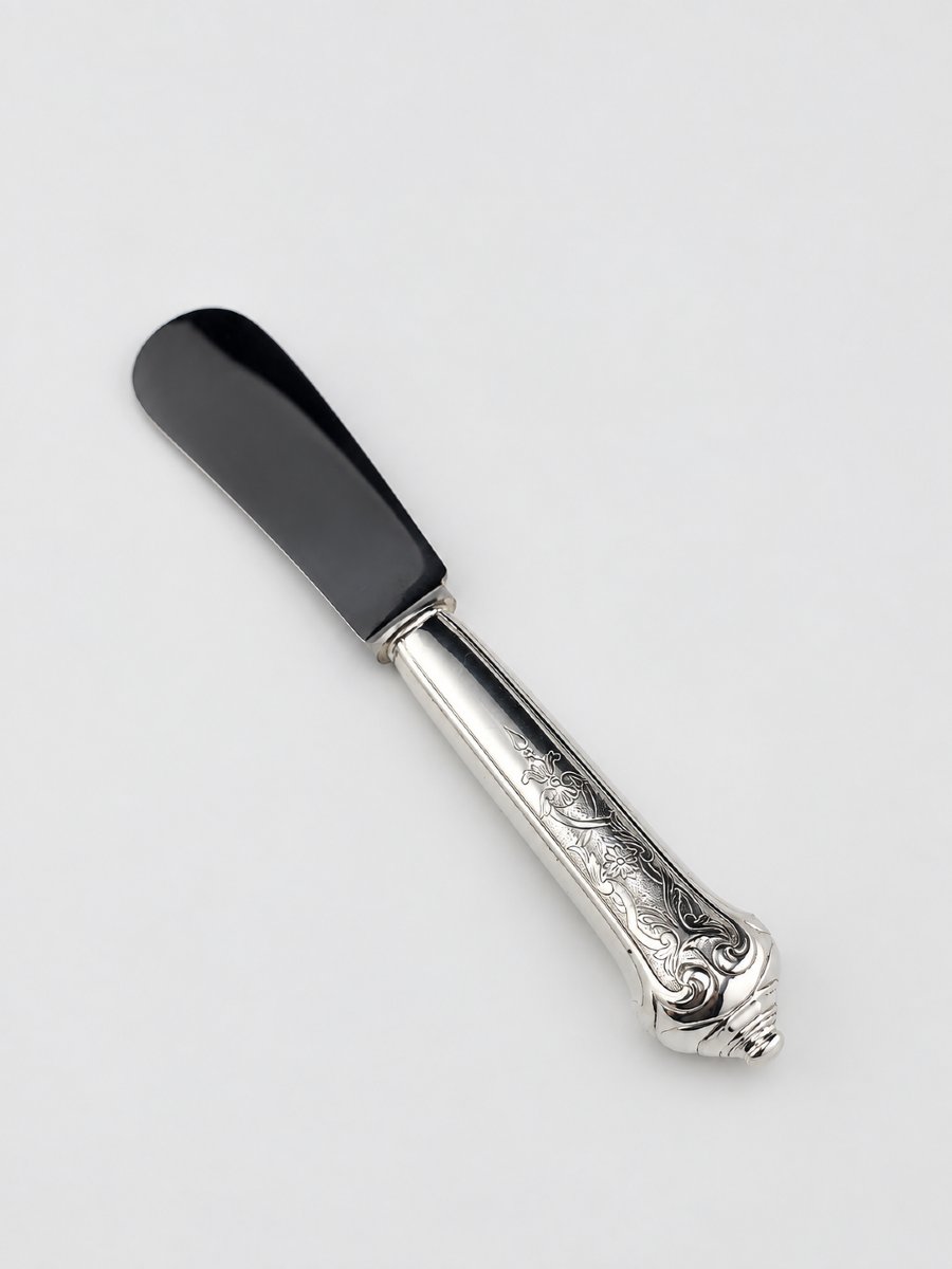 Puiforcat "élysée" - Butter Knife - 950‰ Silver - 12.5 Cm - 52 G-photo-3