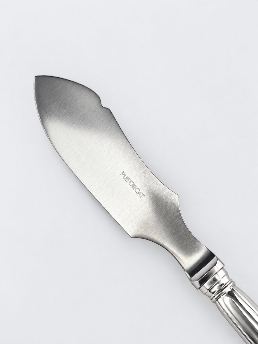 PUIFORCAT "Élysée" - Couteau à Fromage - Argent 950‰ - 19,5 cm - 95 g-photo-2