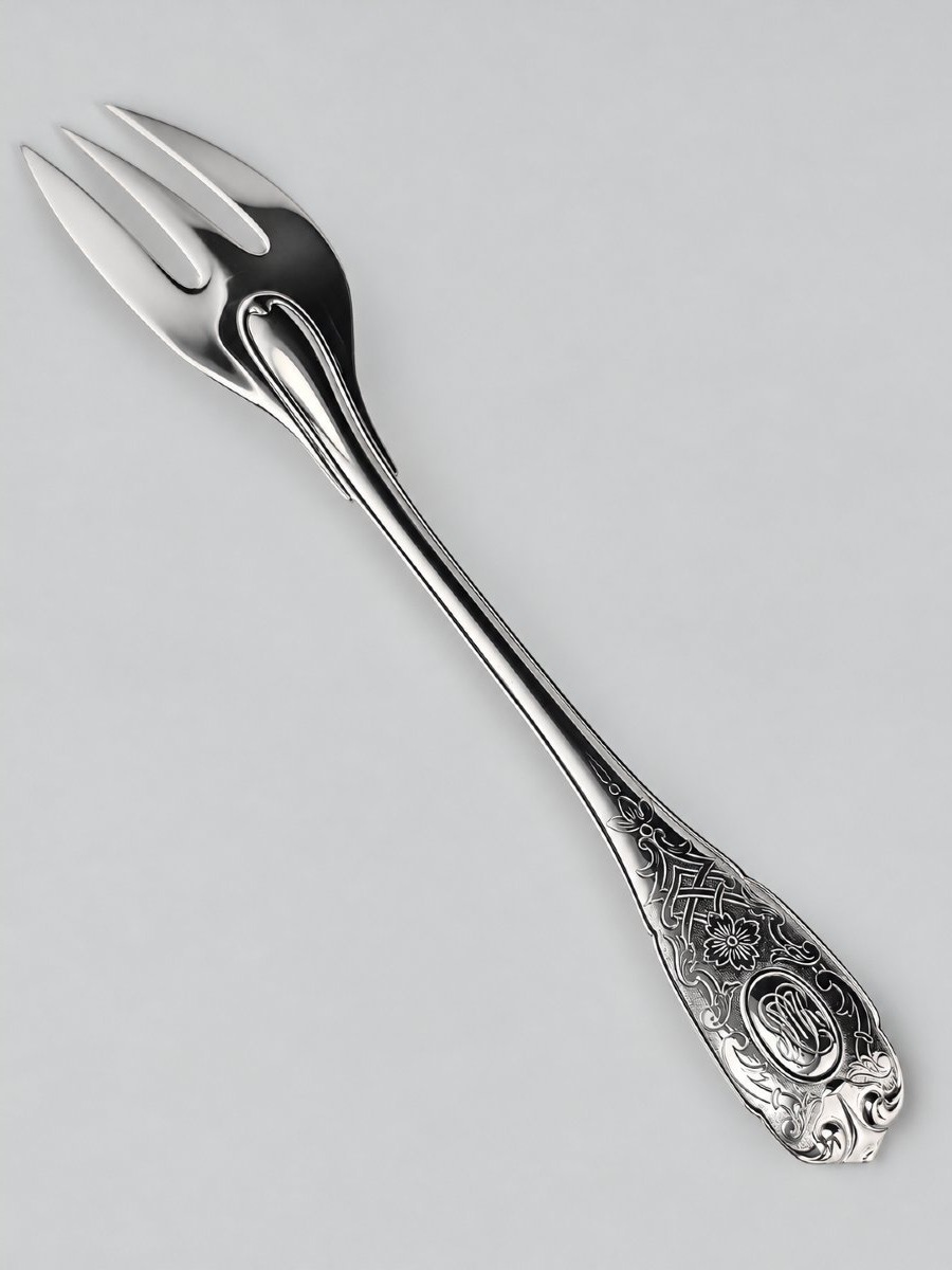 Puiforcat "élysée" - Fish Fork - Solid Silver - 950‰ - 18 Cm - 63 G-photo-3