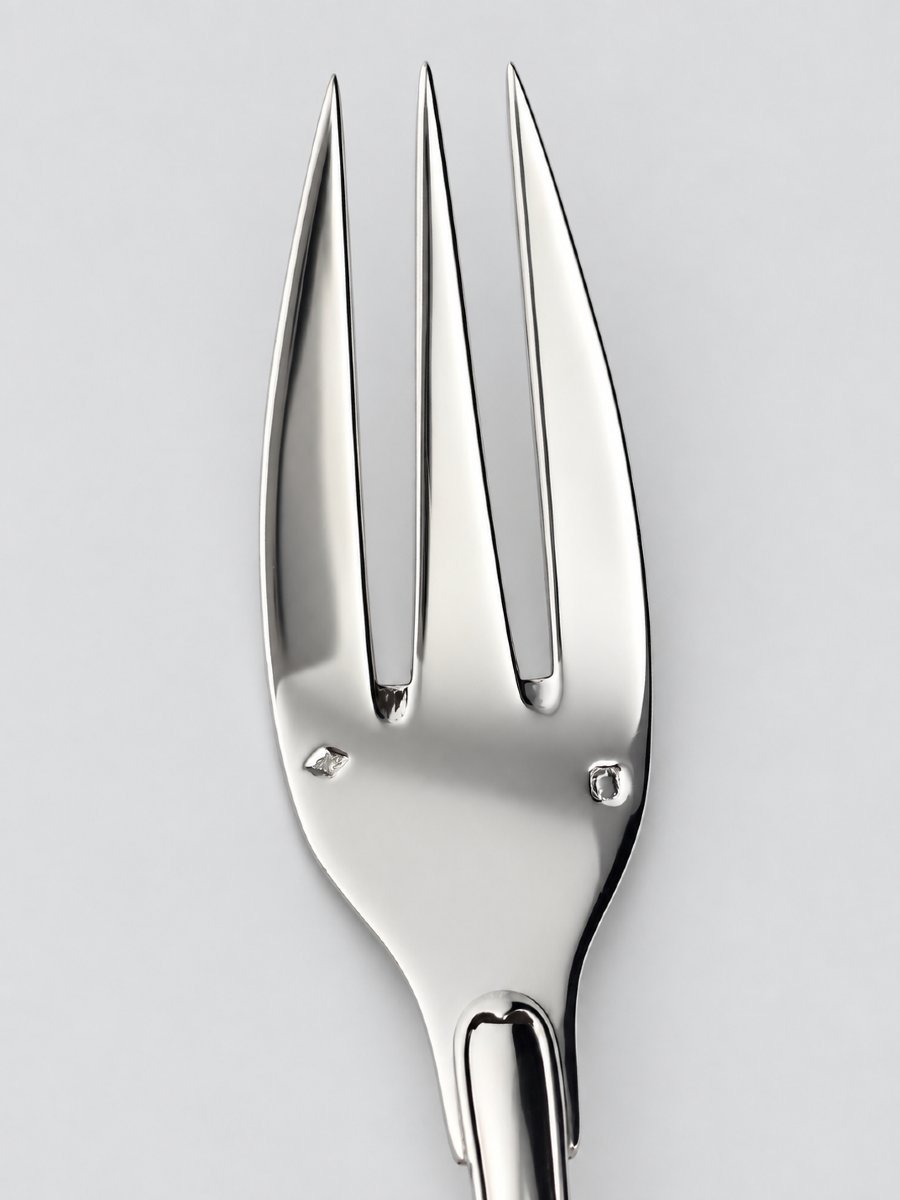 Puiforcat "élysée" - Fish Fork - Solid Silver - 950‰ - 18 Cm - 63 G-photo-1