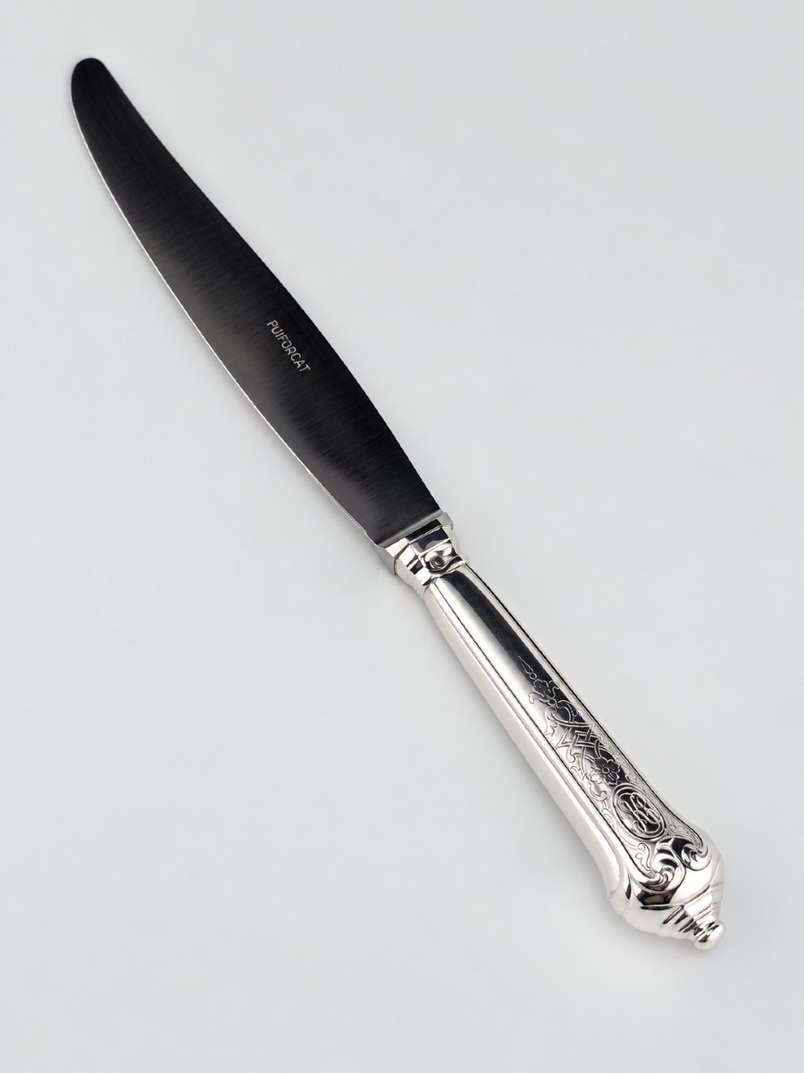 PUIFORCAT "Élysée" - Couteau à Dessert / Entremets - Argent 950‰ - 21 cm - 83 g-photo-4