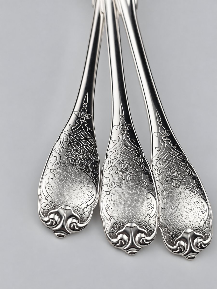 Puiforcat "élysée" - Dessert Spoon / Dessert Server - Solid Silver - 950‰ - 17 Cm - 60 G-photo-4
