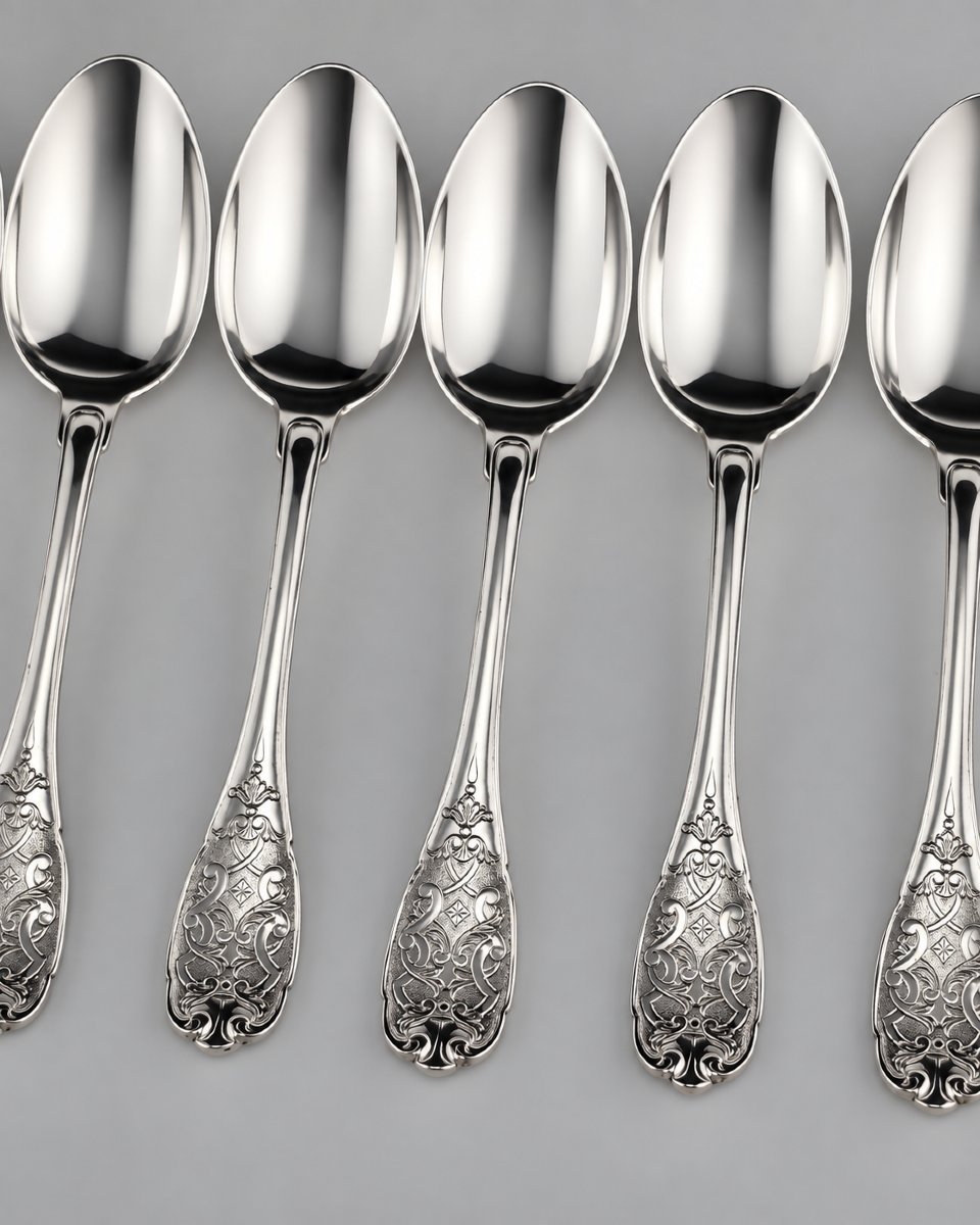 Puiforcat "élysée" - Coffee Spoon - Solid Silver - 950‰ - 12 Cm - 25 G-photo-2