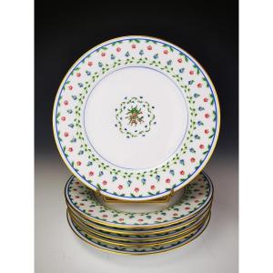 Limoges Céralene Sèvres "Lafayette" - 6 Assiettes à Dessert - ø 22 Cm (raynaud) (18 disponibles