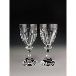 Saint Louis - Chambord - Pair Of Water Glasses (18.5cm) - New Condition (price For The Pair)